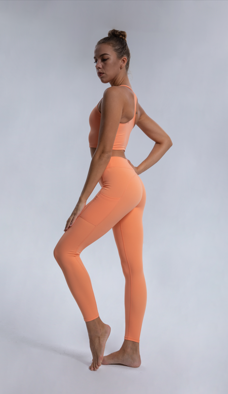 Danci Sports hot Y-shaped back sports bra curve lifting buttocks high waist nude sense of yoga pants set