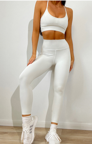 Danci Sports Latest Fitness & Yoga wear Women Set Two Pieces Cross Backside design High waist with pockets Leggings set