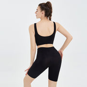 Seamless yoga shorts set